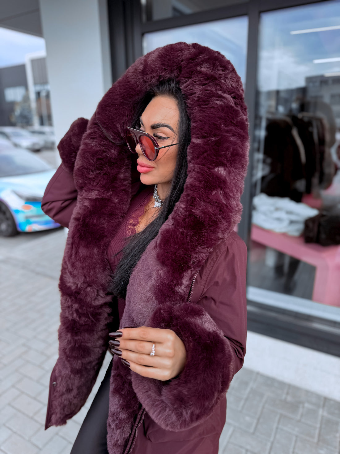 "JANUARY 61007" poolpikk parka - LILLA