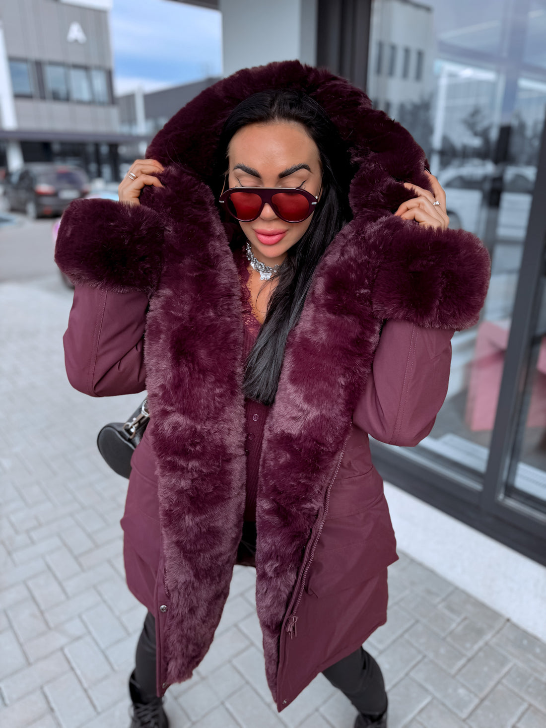 "JANUARY 61007" poolpikk parka - LILLA