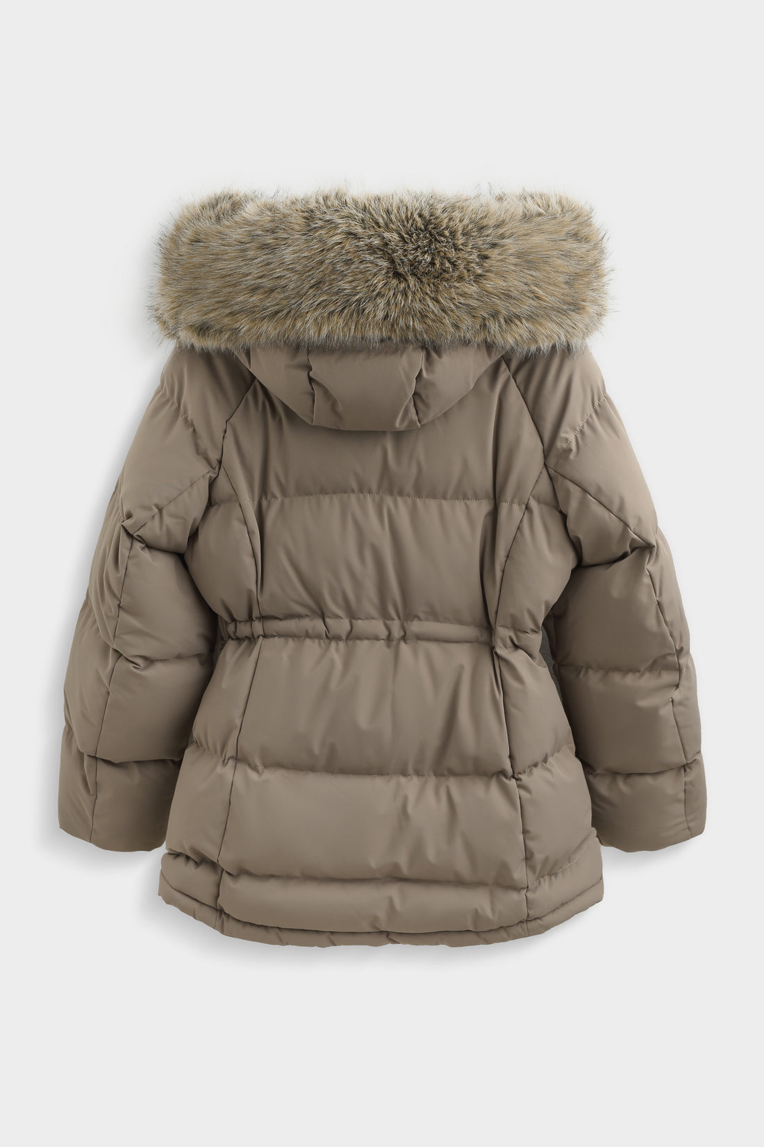 Striukė su kailiuku puoštu gobtuvu "CUDDLE ME FC7665" - TAMSI SMĖLINĖ PRE-ORDER