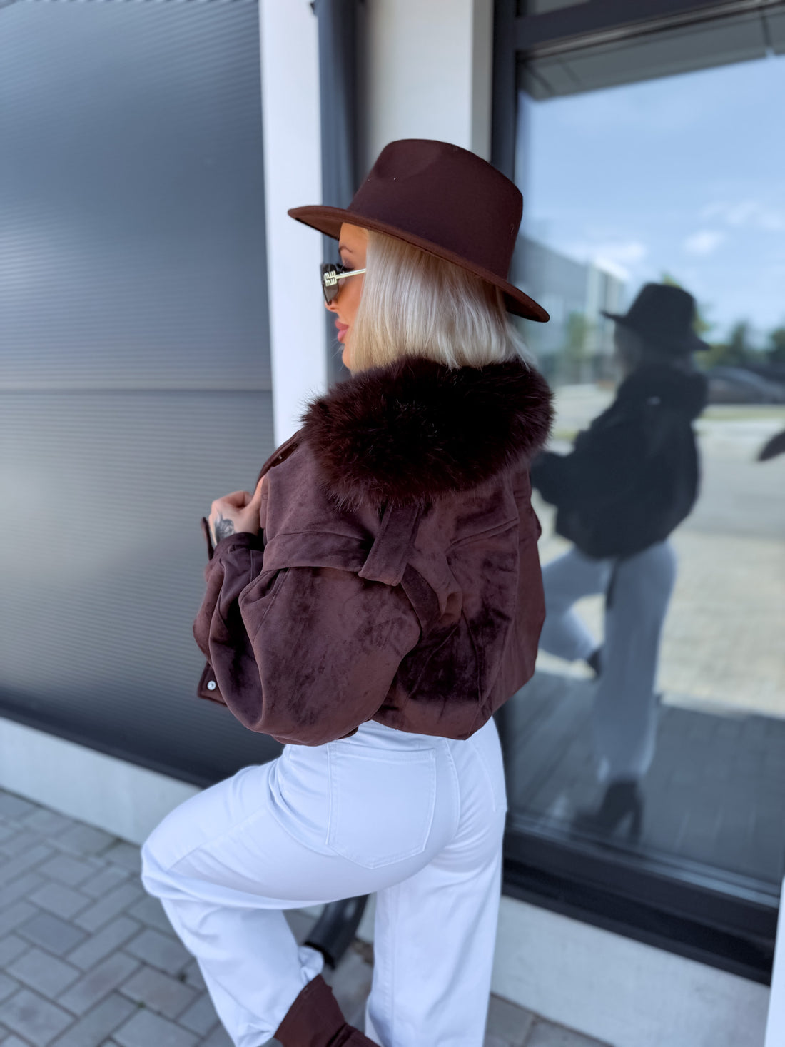 Seemisnahalaadne jope "CHASING" 2890 - CHOCO