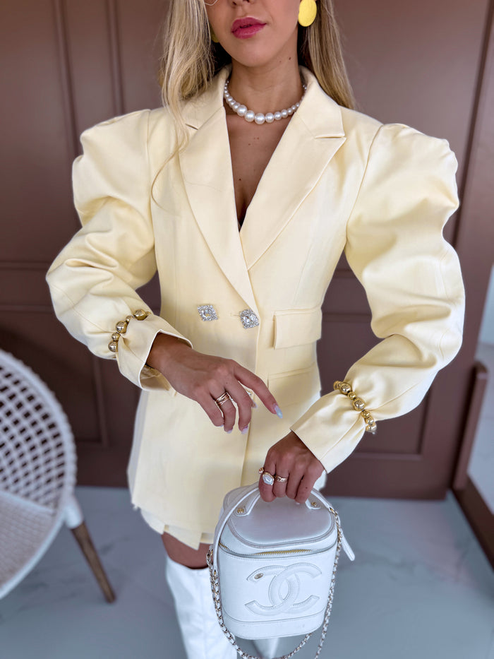 Blazer "LUXE DETAIL V10353" - YELLOW