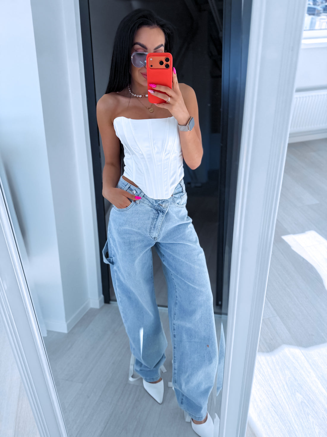 "SKY JEANS" 8756  - GAIŠI ZILAS