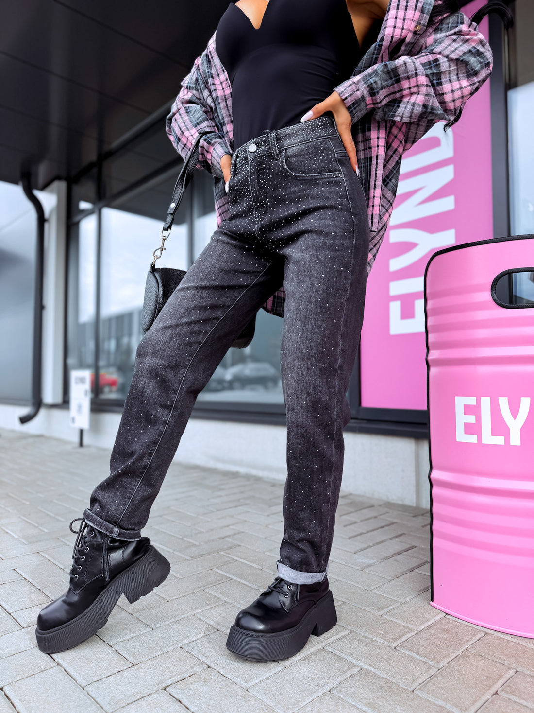 Jeans "MEMORY SHINE HM8619-6" – DARK GREY PRE-ORDER