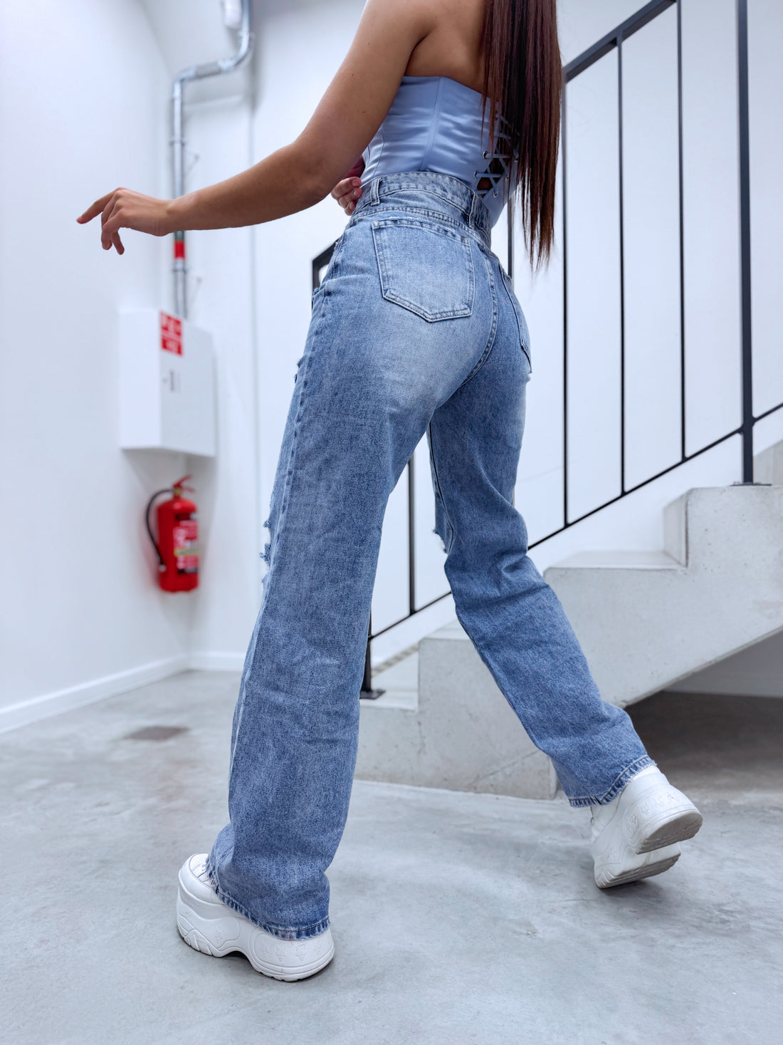 "STRONG DENIM HM8646-3" džinsa bikses - MID BLUE