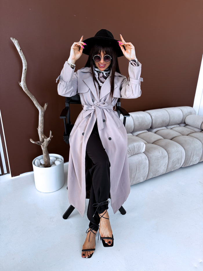 CAPPUCCINO BROWN, long coat 02 "SPRING LUX" 