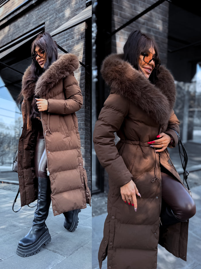 Длинная куртка "WINTER WEAR FC83" - CHOCO ПРЕДЗАКАЗ