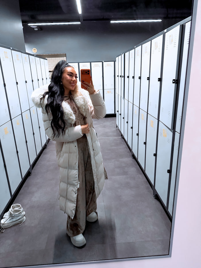 Long jacket "WINTER WEAR FC83" - LIGHT BEIGE 