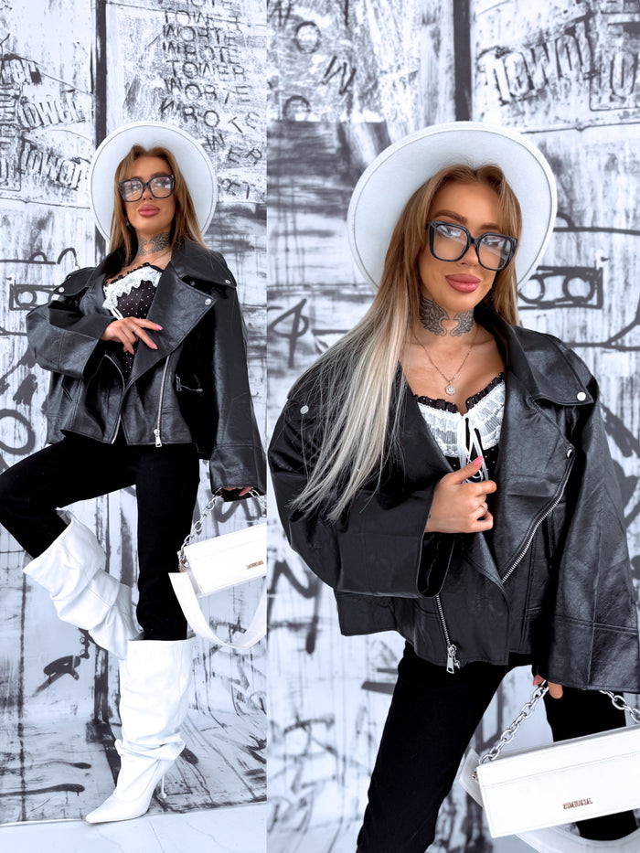 VIENAS DYDIS striukė "MYSTIC CORE PU8020" - juoda