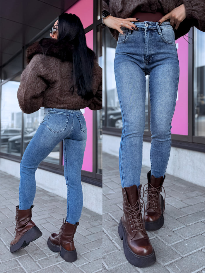 Push-up jeans "PERFECT" T5356-3 - BLUE