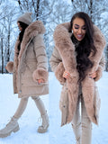 PUFĪGĀ parka ar pūku FC7518 - kapučīno PRE-ORDER