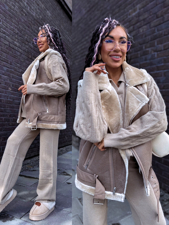 ELYNDI aviator type jacket - cappuccino 