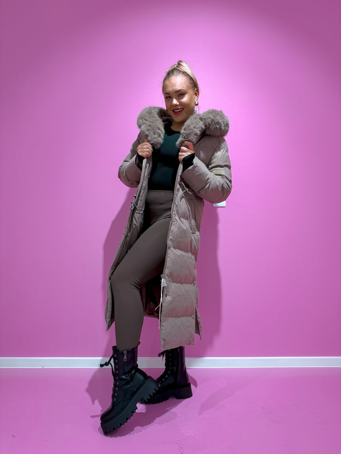 Ilgas paltas "WINTER WEAR FC83" - TAMSIAI SMĖLINĖ