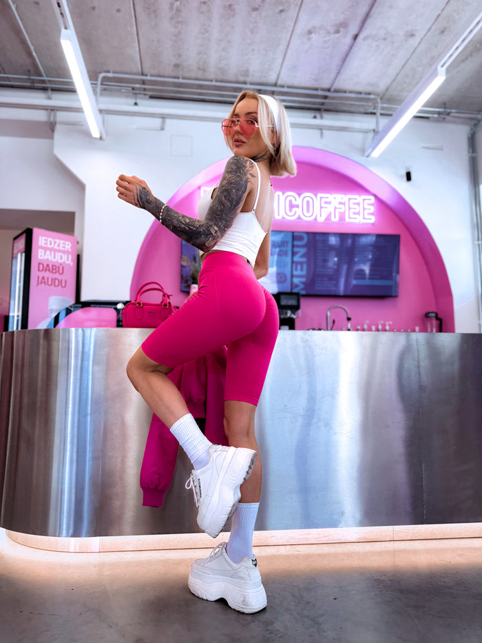 Шорты "BOOTY BOOST" XY487 - ЯРКО РОЗОВЫЕ