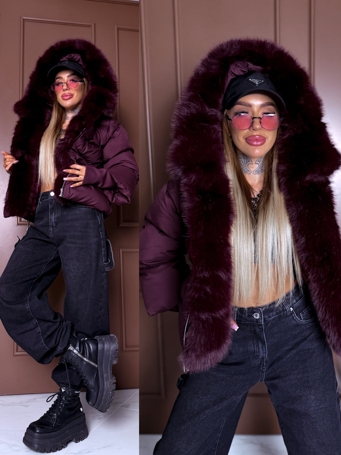 Jacket "IMPORTANT" FC7629 – BURGUNDY
