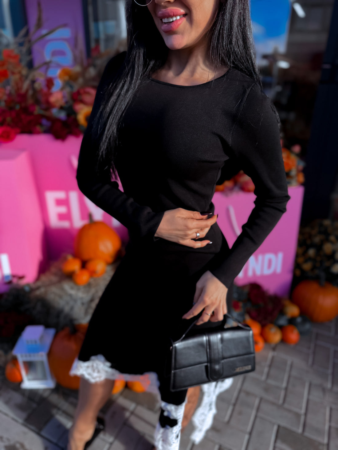 Dress "INSTINCT" 251042 – BLACK WITH WHITE