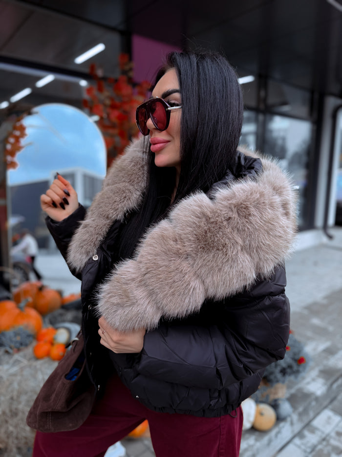 Jacket "MINOR DETAIL S-6630" – BLACK WITH BEIGE