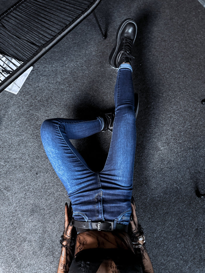 Dark Blue HIGH WAIST SKINNY Jeans DJ314 PRE-ORDER