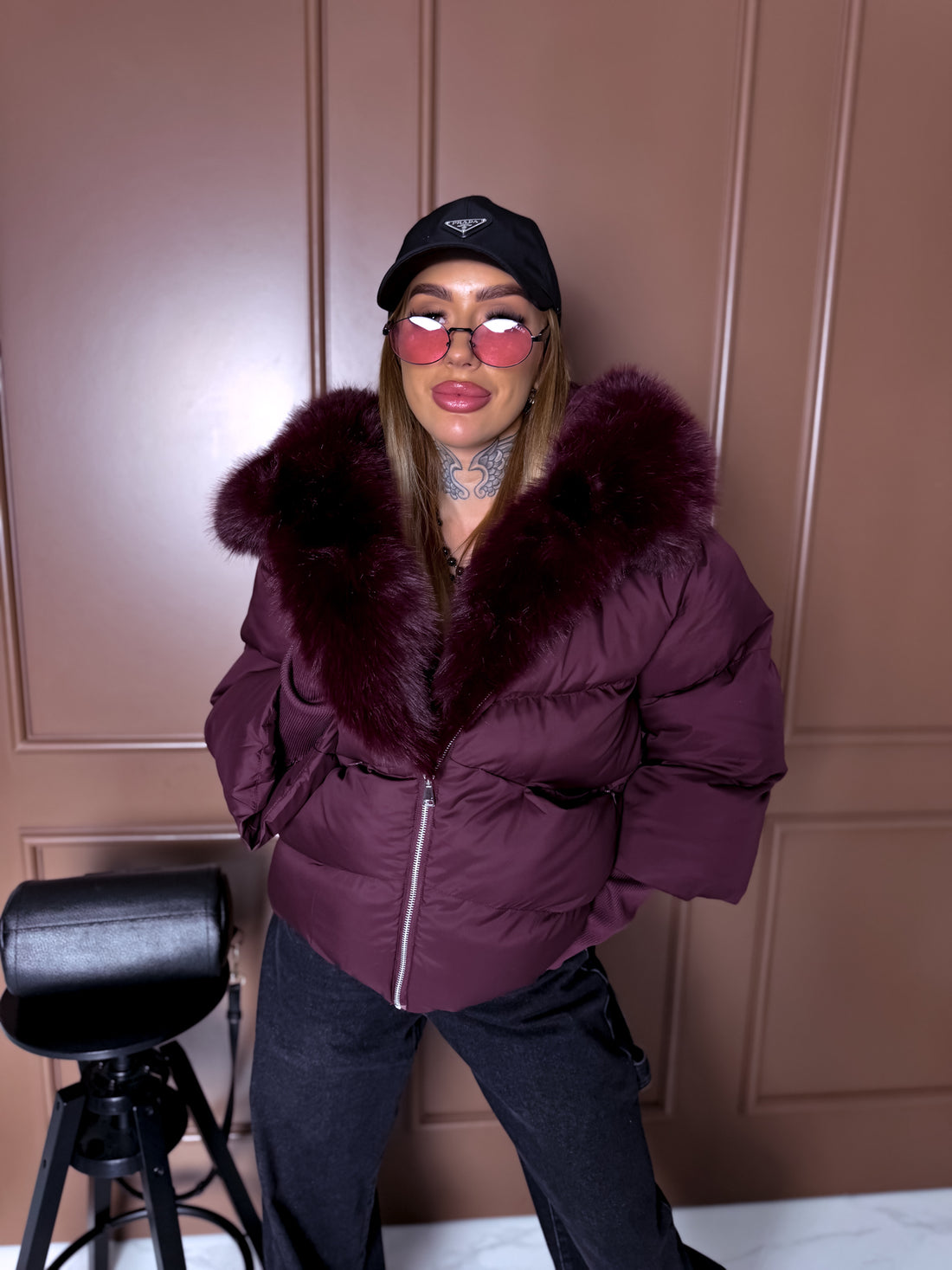 Jacket "IMPORTANT" FC7629 – BURGUNDY