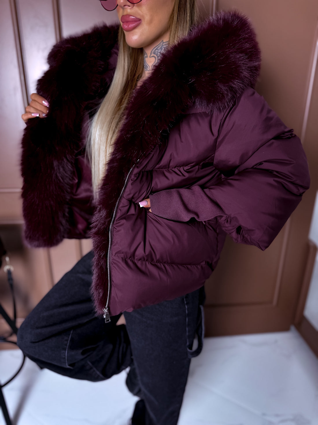 Jacket "IMPORTANT" FC7629 – BURGUNDY