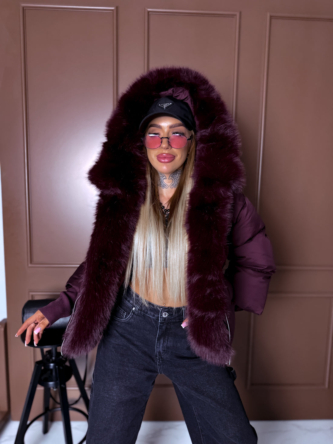 Jacket "IMPORTANT" FC7629 – BURGUNDY
