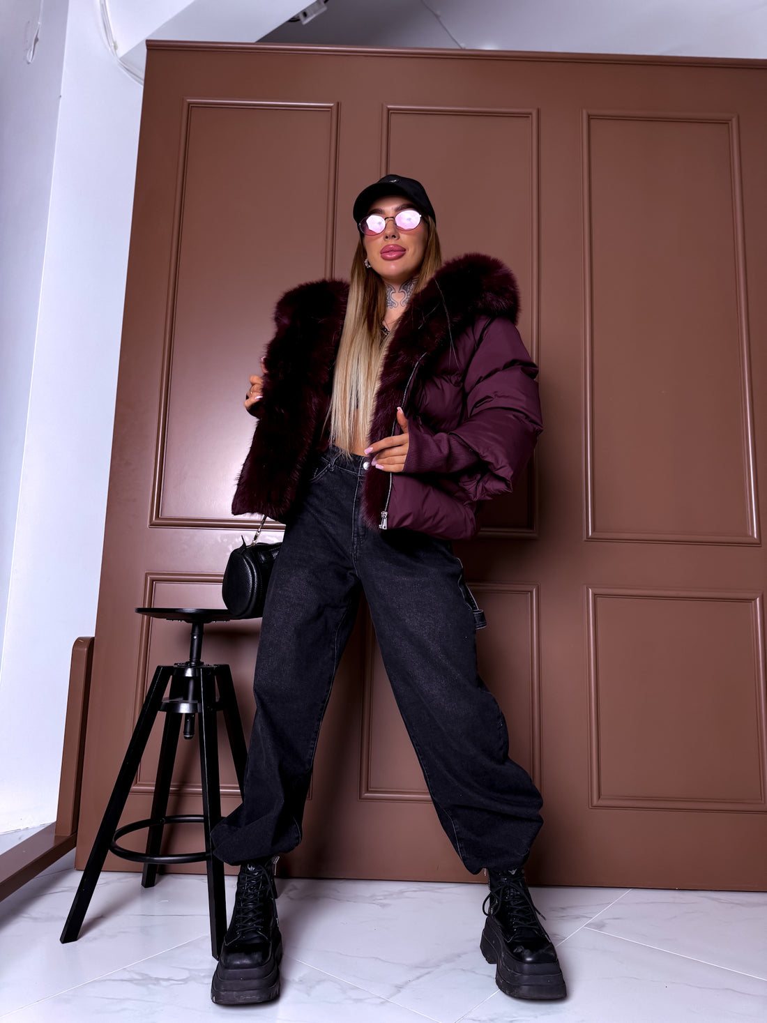 Jacket "IMPORTANT" FC7629 – BURGUNDY