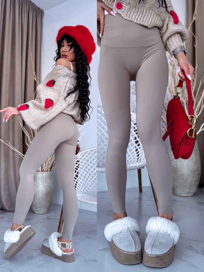 Deceptive leggings with wires 3286 - DARK BEIGE 