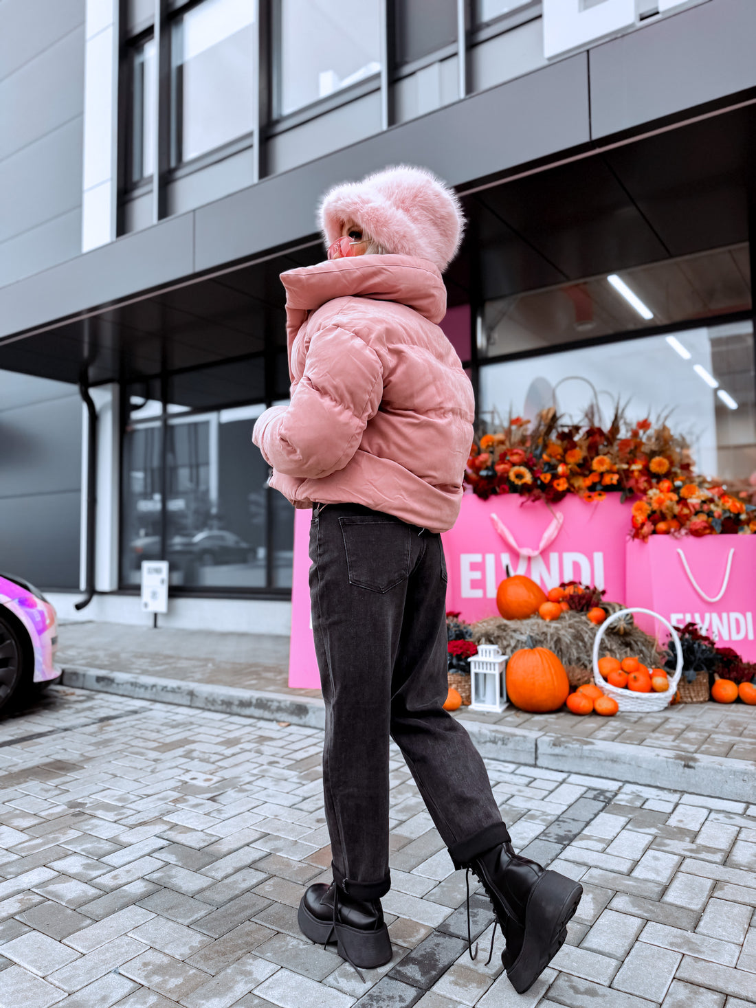 Puffer jacket "NENSI FC7669" - DUSTY PINK