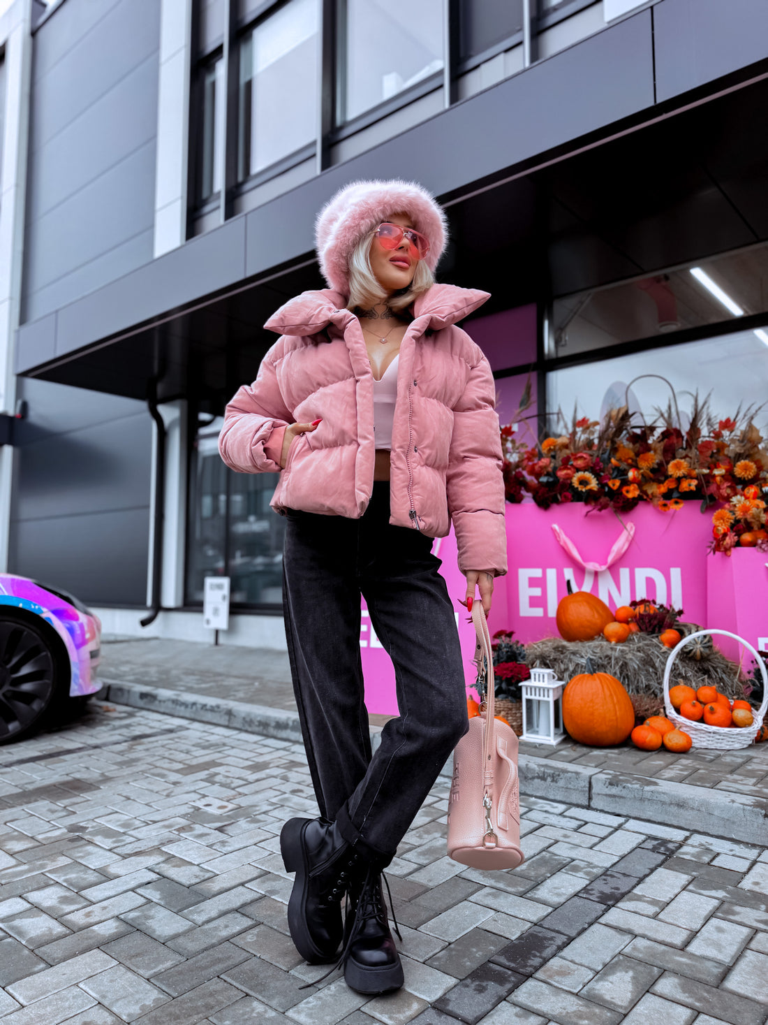 Puffer jacket "NENSI FC7669" - DUSTY PINK