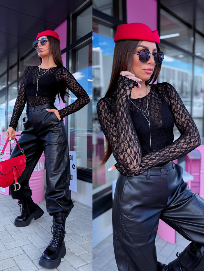 Top "CHAMPAGNE DREAMS" 4816 - BLACK