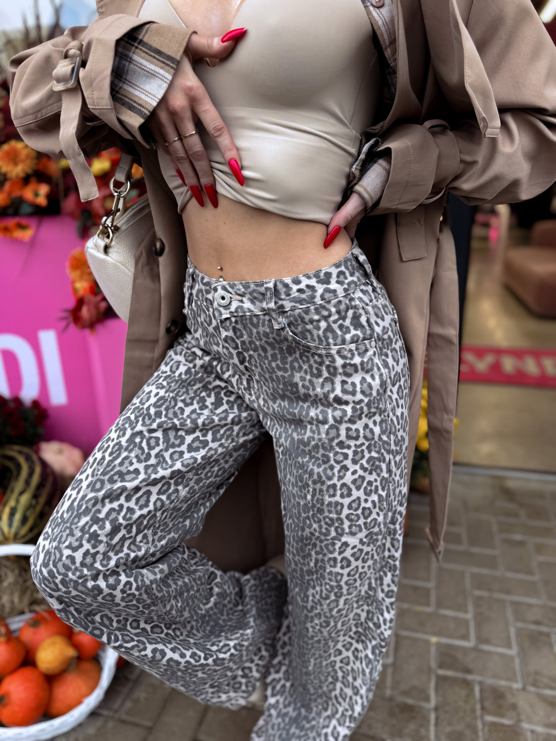 "LEOPARD CHIC T6265-36M" teksad - pruunikad - EXTRA LONG