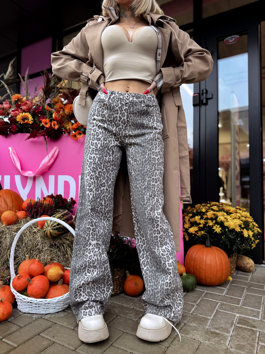 "LEOPARD CHIC T6265-36M" teksad - pruunikad - EXTRA LONG