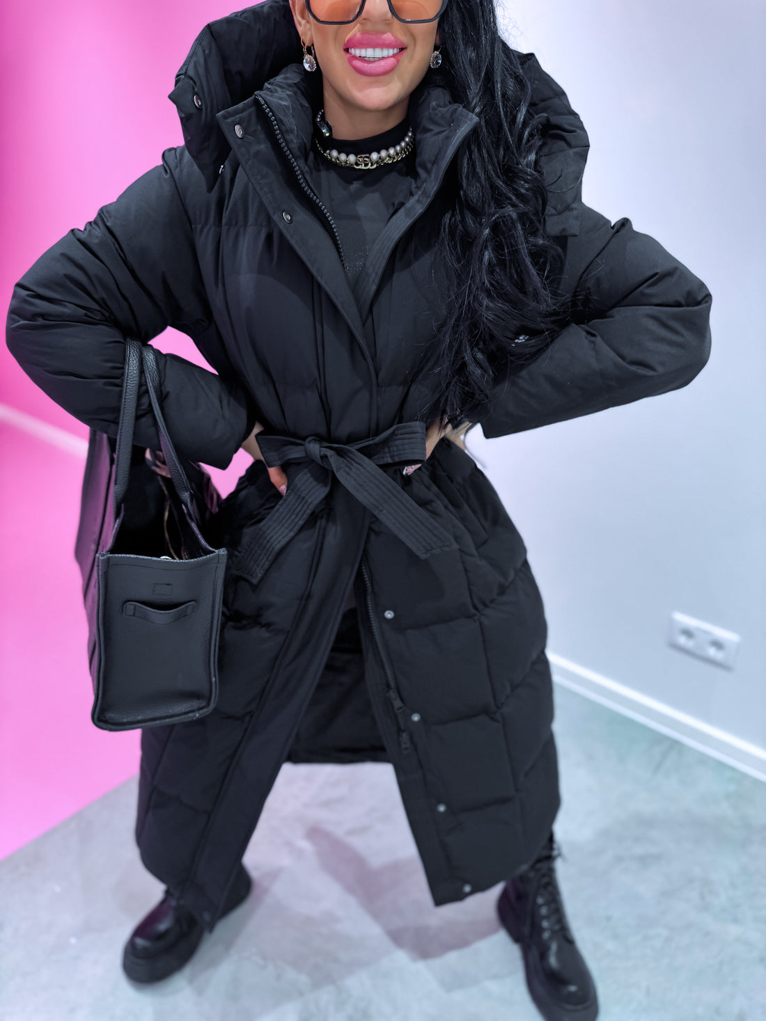 "ICEBERG" FC7617 long jacket - BLACK PRE-ORDER