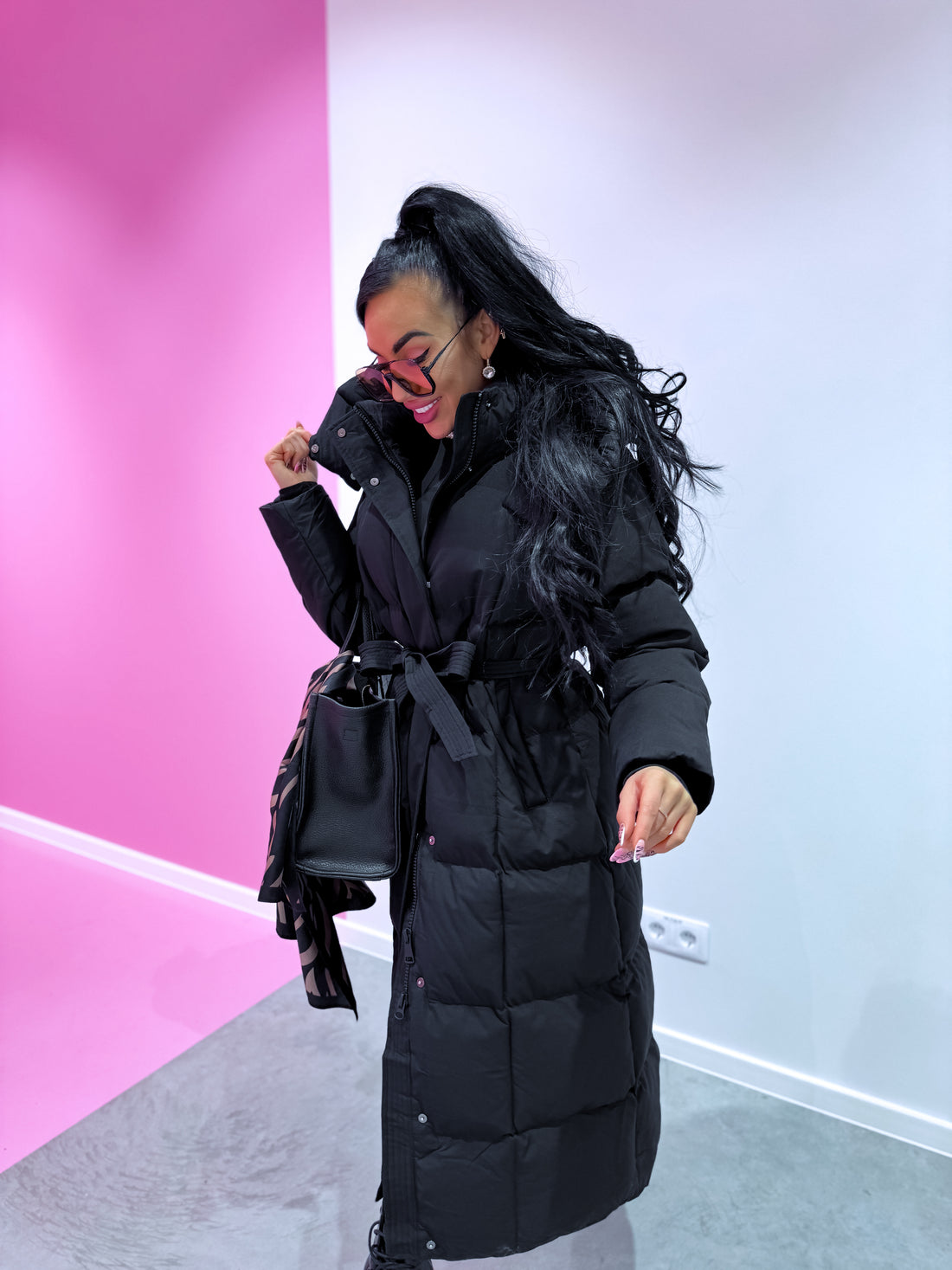 "ICEBERG" FC7617 long jacket - BLACK PRE-ORDER
