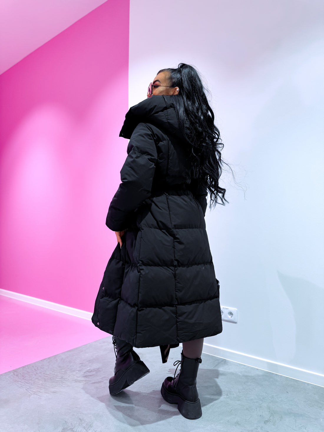 "ICEBERG" FC7617 long jacket - BLACK PRE-ORDER