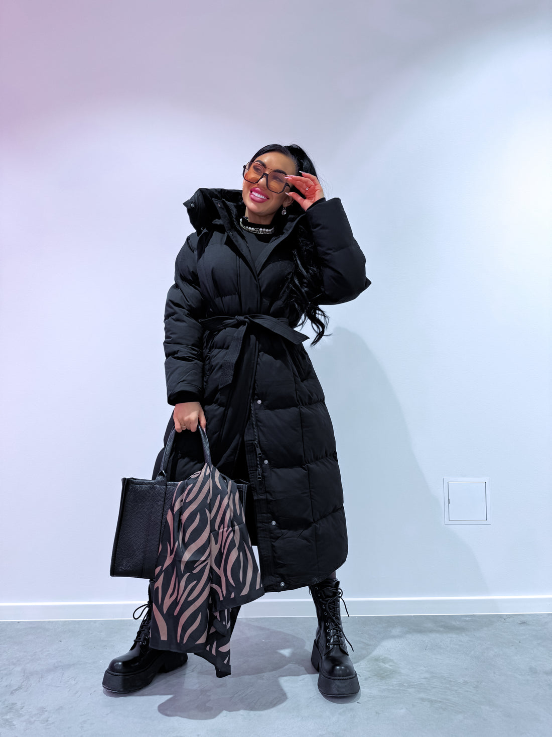 "ICEBERG" FC7617 long jacket - BLACK PRE-ORDER