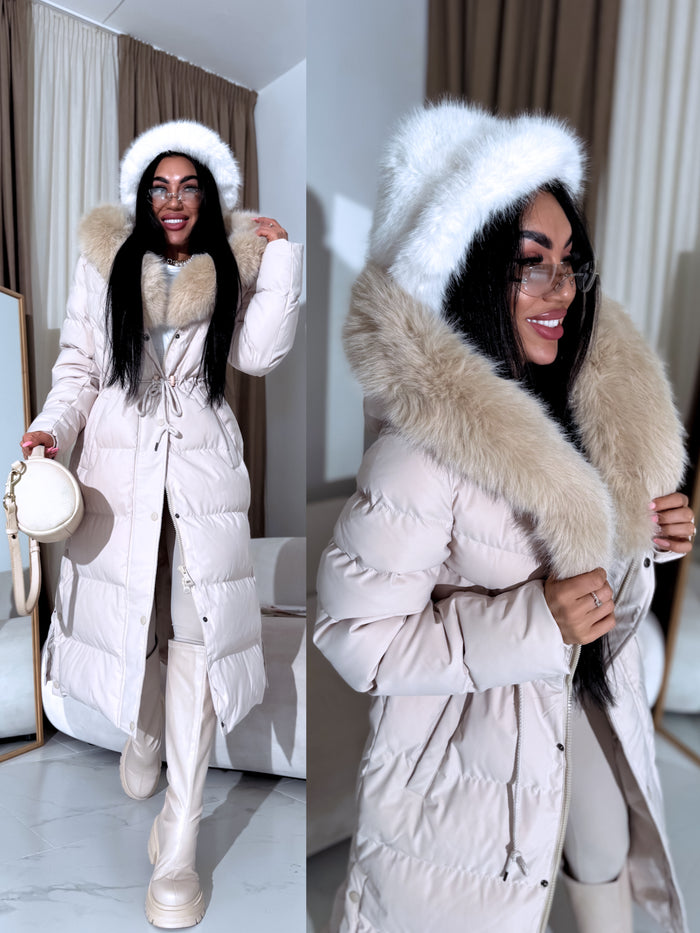 Long jacket "WINTER WEAR FC83" - LIGHT BEIGE 