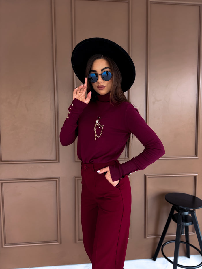 Bītlene su spaudėmis "CHANCE W2411" - BORDO