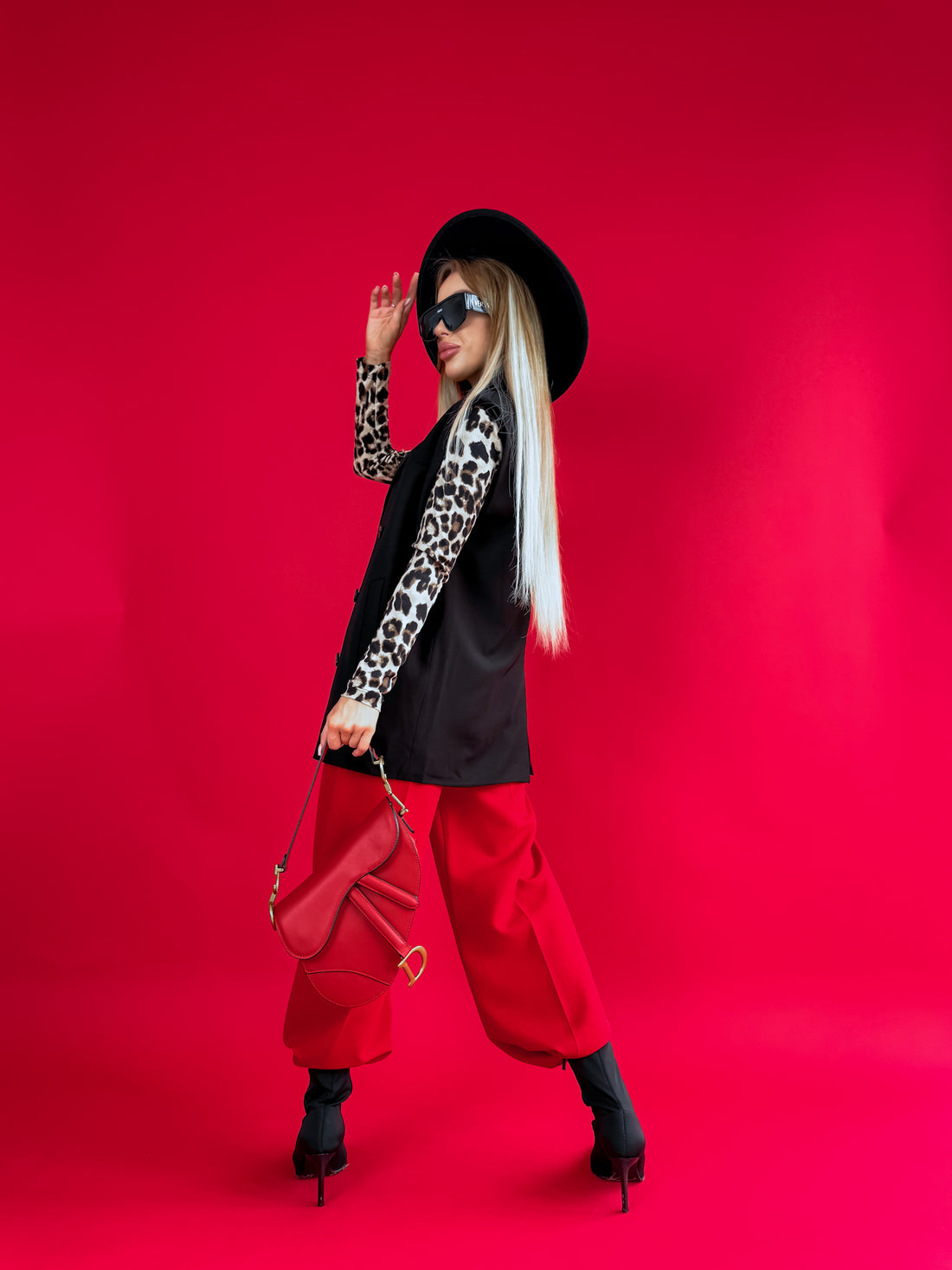 OVERSIZE veste "SECURITY" - melna