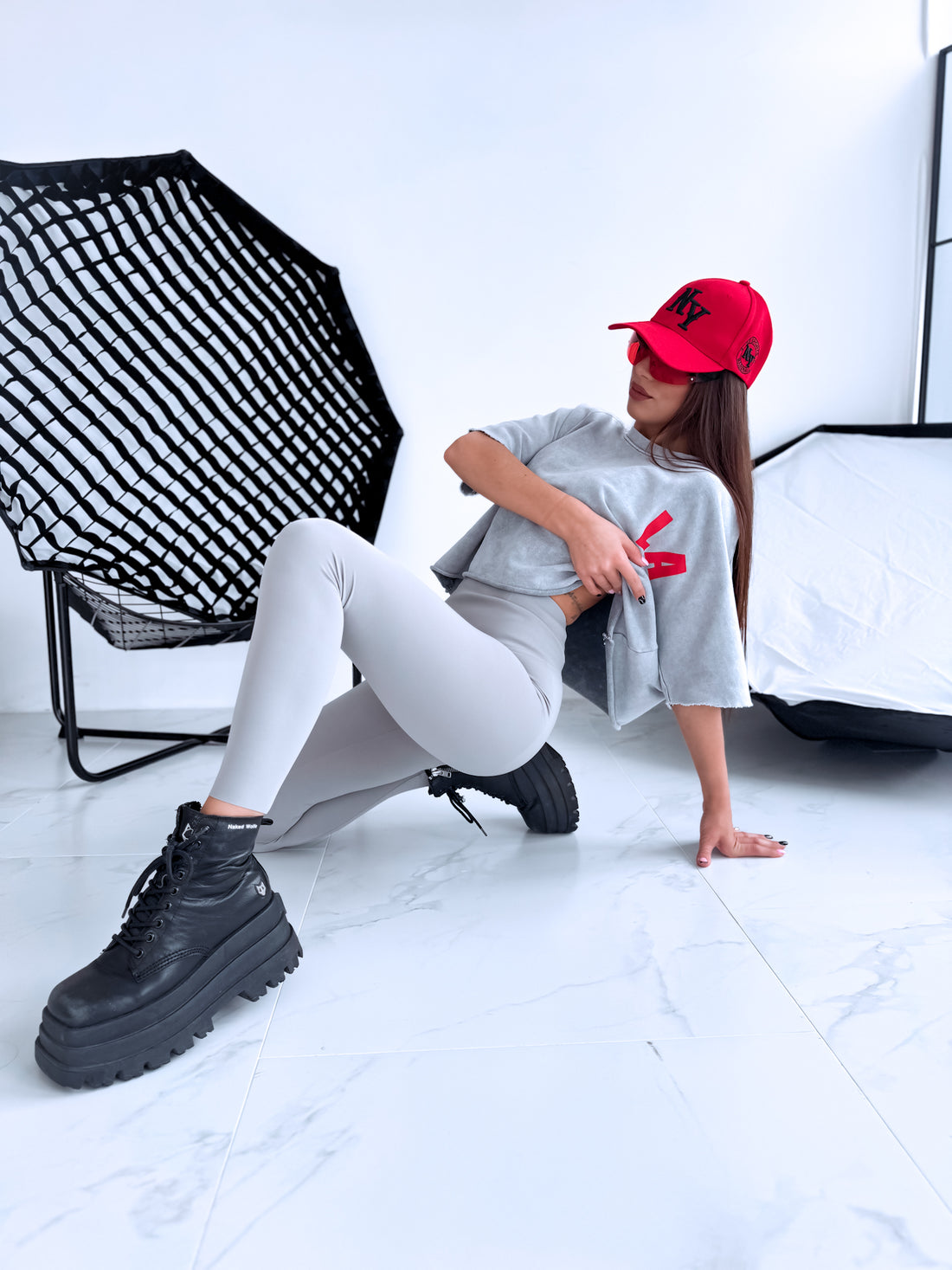 Slimming leggings with boning 3286 – LIGHT GREY