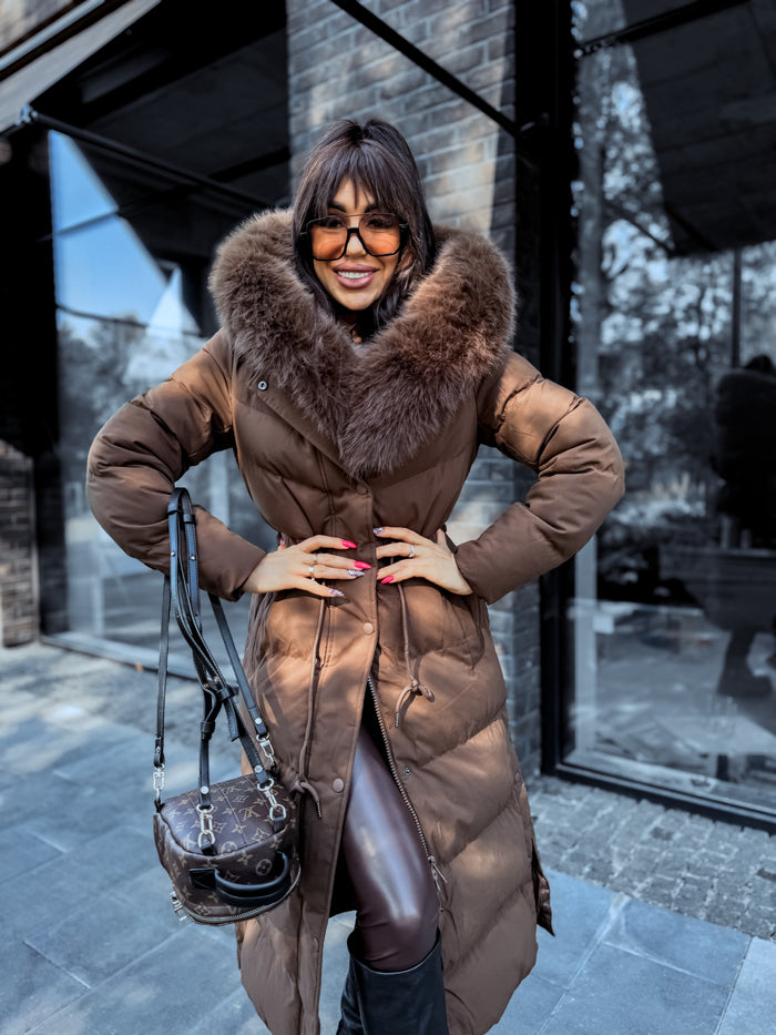 Длинная куртка "WINTER WEAR FC83" - CHOCO ПРЕДЗАКАЗ