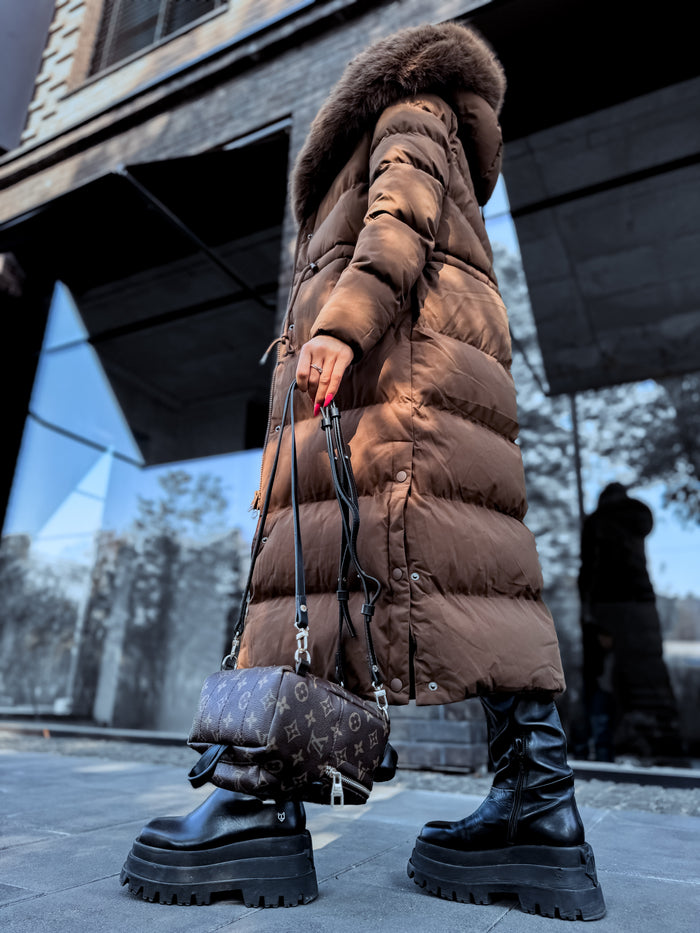 Длинная куртка "WINTER WEAR FC83" - CHOCO ПРЕДЗАКАЗ