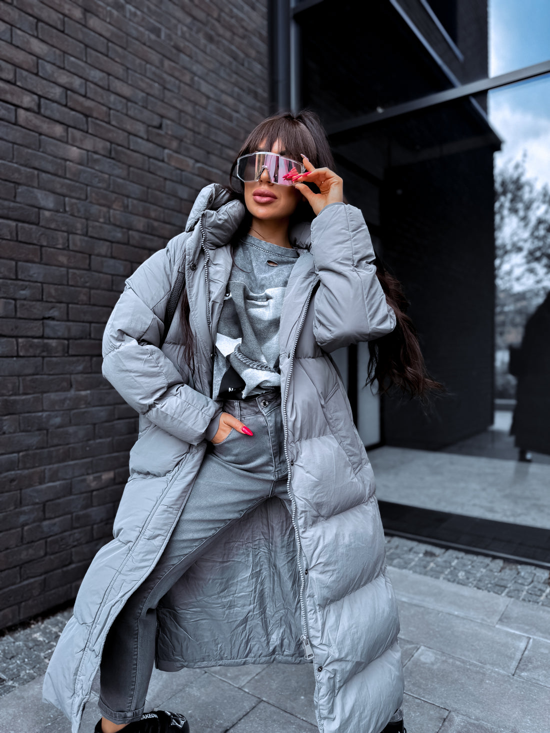 Long jacket "FROZEN" FC7580 - gray 
