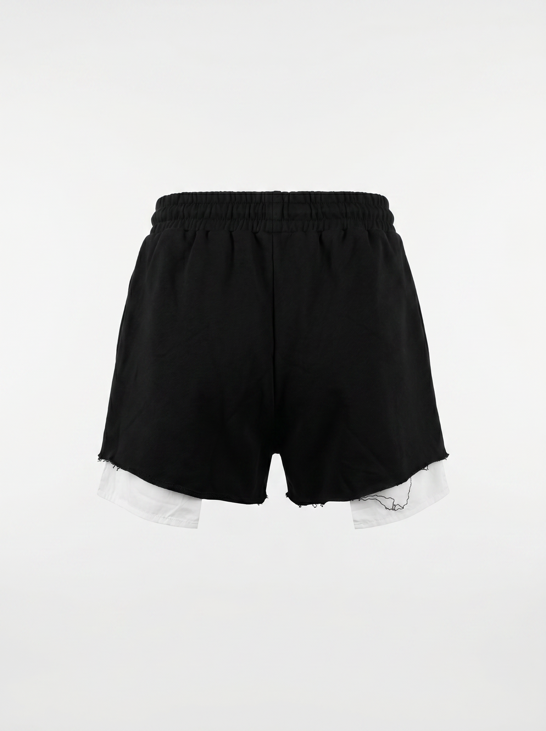 Shorts "WHITE WARNING" D0202 - BLACK