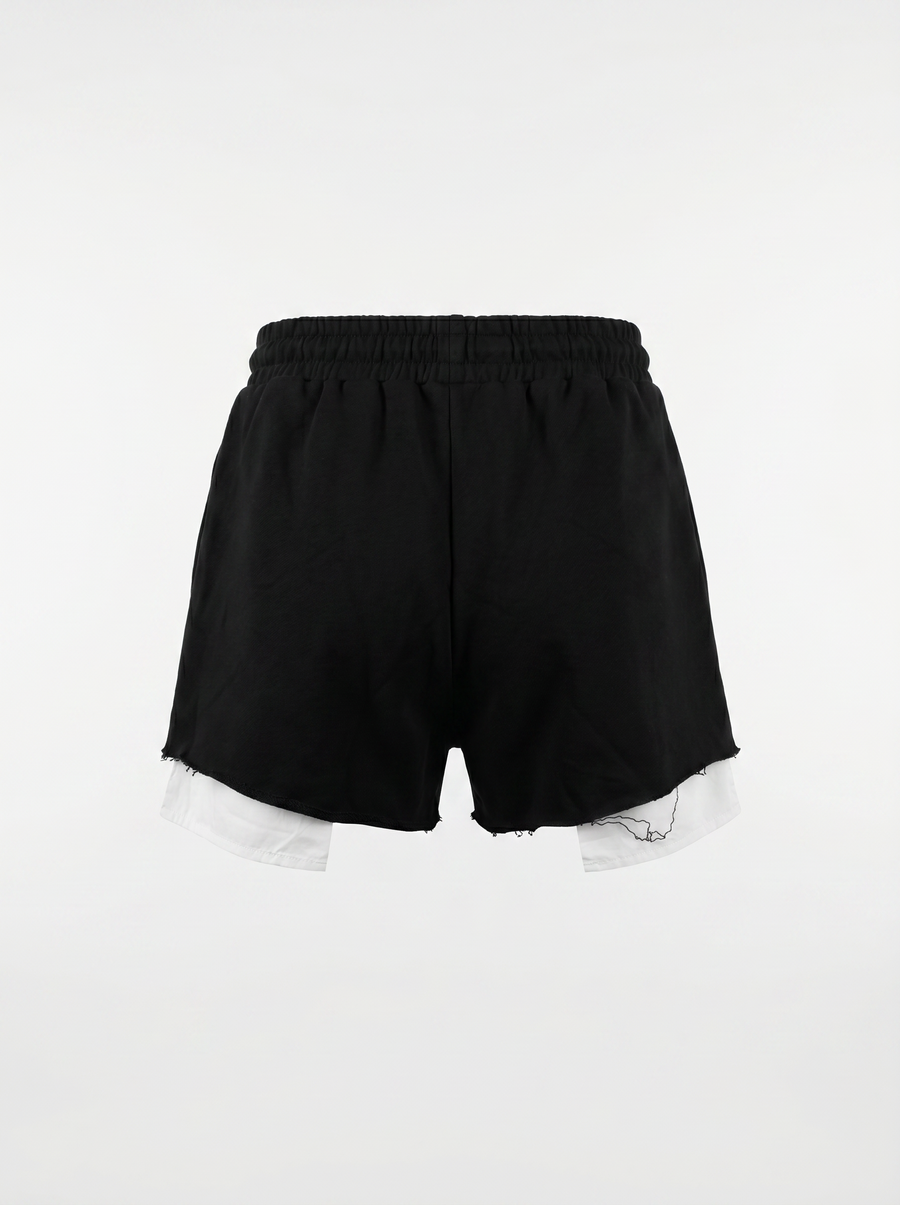 Shorts "WHITE WARNING" D0202 - BLACK