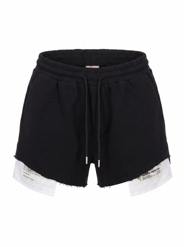 Shorts "WHITE WARNING" D0202 - BLACK