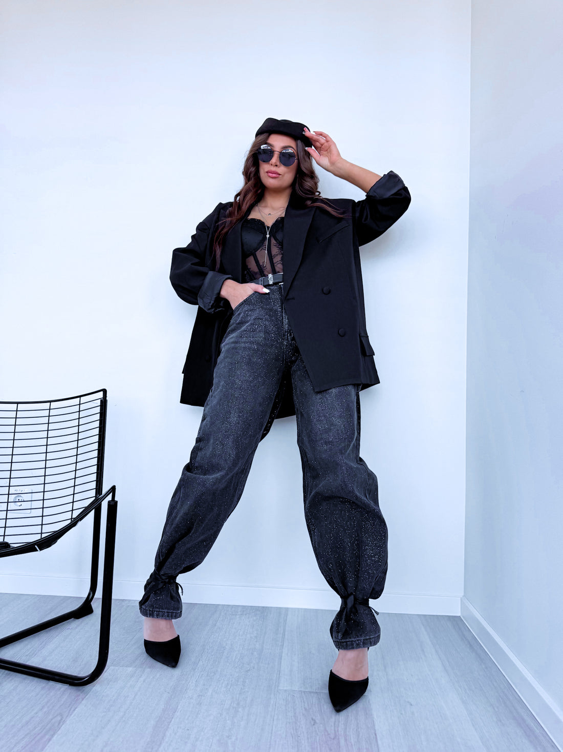 Blazer "FRUITY V13172" - BLACK