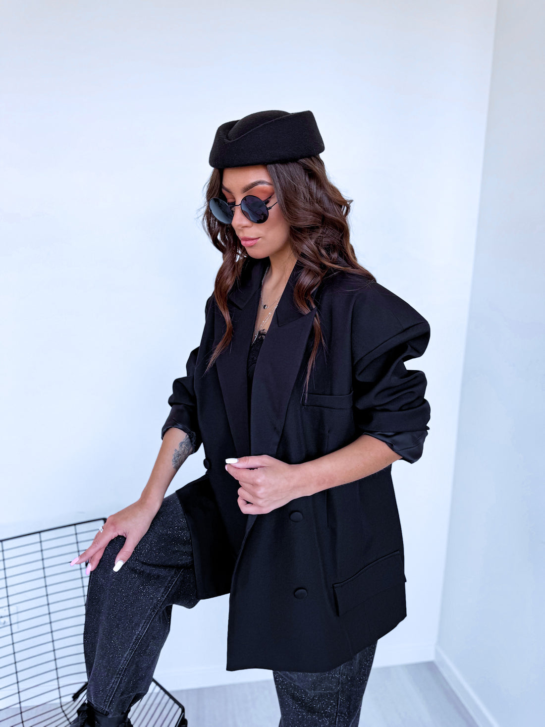Blazer "FRUITY V13172" - BLACK