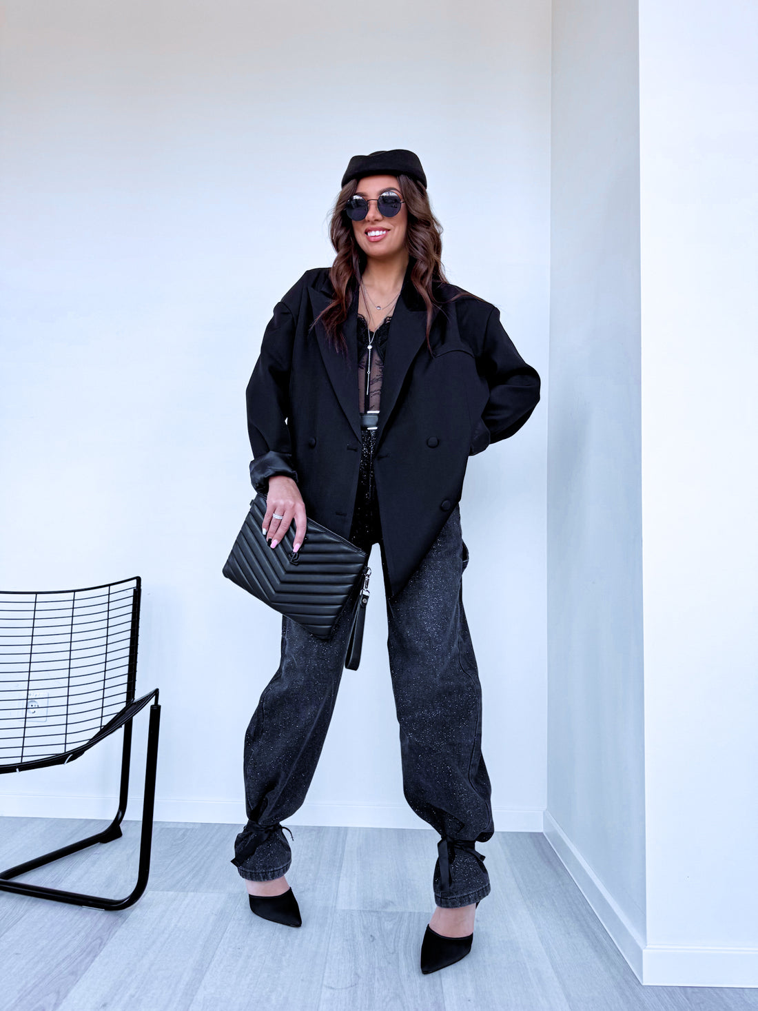Blazer "FRUITY V13172" - BLACK