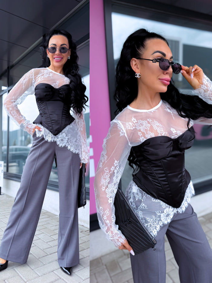 Corset "UNDERLINE" 5516 - BLACK