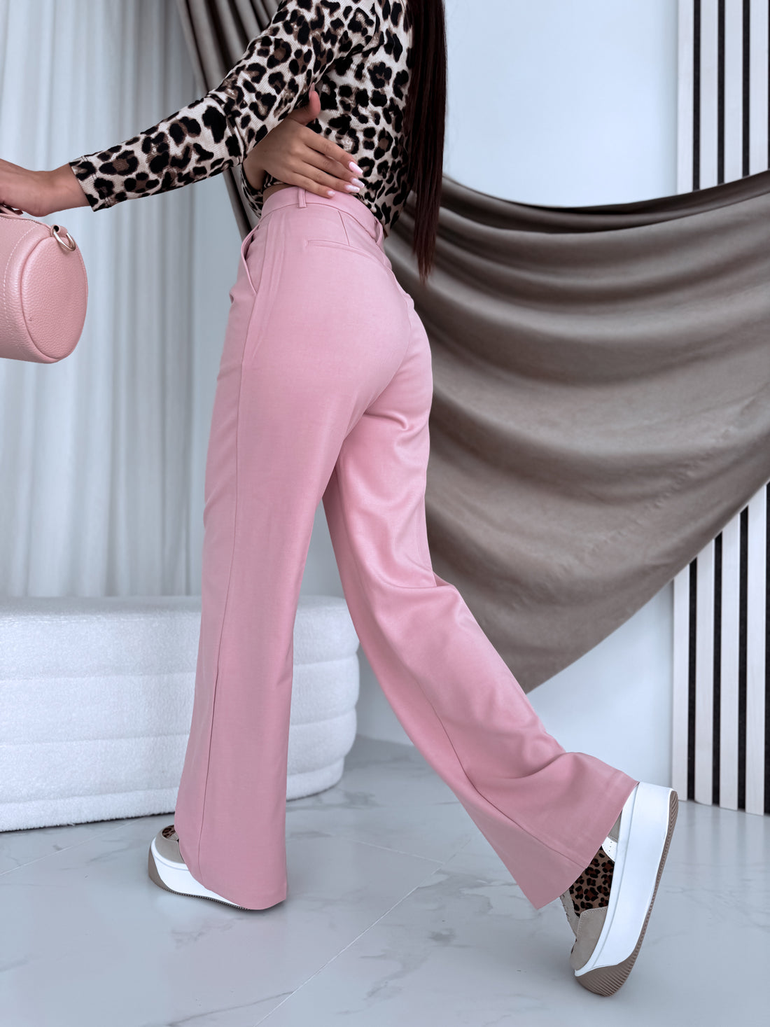Classic, OLD PINK fabric trousers "SEASON HIT" VS02 